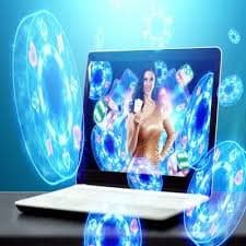 Tampilan virtual sports dan esports kompetisi yang sedang berlangsung dengan animasi modern